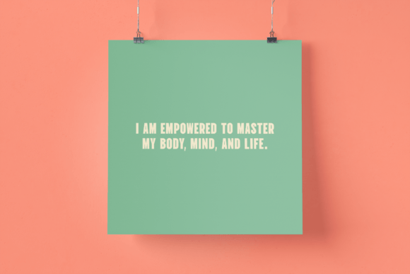 Affirmations. Inspirational Quote for Real Embroidery Projects