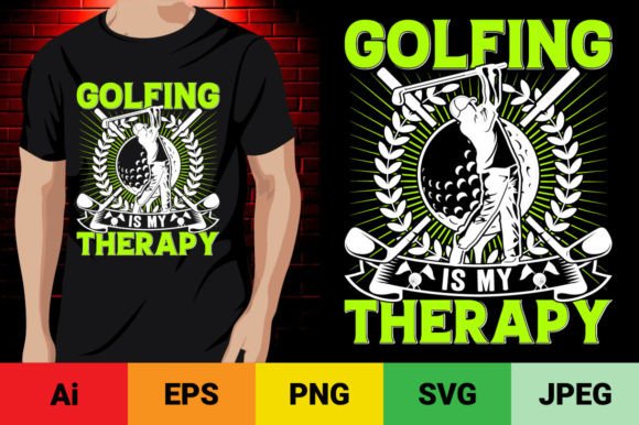 Golfing Is My Therapy Golf T-Shirt
